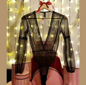 Victoria Secret Snap Crotch Long Sleeve Teddy